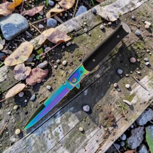 Folding Pocket Knife – Rainbow Colour Design
